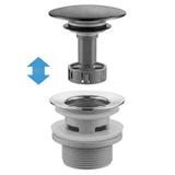 Syfon umywalkowy z korkiem klik-klak Rea Flow Tytan