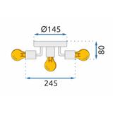 Deckenlampe Gold APP708-5c