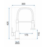 Смеситель кухонный REA Colin Brush Gold
