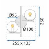 Wandlampe APP1171-2W Gold