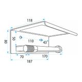 Toilet paper holder with shelf 39105A ORI Brush Copper