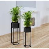 Kwietnik Donica Metalowa Czarna 60cm FS-C60