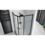 Cabine de douche REA Look Black 80x100 + Receveur de douche Look White