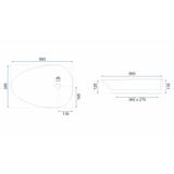 Umývadlo na dosku REA GRETA 55