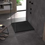 Cadita de dus Bazalt negru 90x90