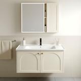 Conjunto de muebles de baño con lavabo Denver 80cm Creme