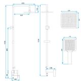 REA STORM Tytan dušas komplekts