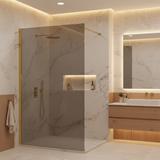 Paravan de dus Rea Flexi Grey / Gold 110