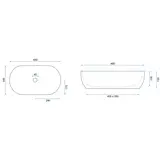 Umywalka Nablatowa REA Amelia ASH MATT