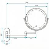Miroir LED Glow Chrome