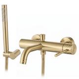 Bathroom faucet Rea Lungo Diamond Brush Gold