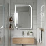 Lustro ścienne LED ZONE 80x60 Nikiel Szczotkowany