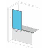 Badewanneaufsatz Rea Lagos-1 Fix 80 Black