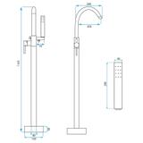 Volně stojící baterie Rea Lungo Black