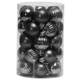 BOMBKI CHOINKOWE CZARNE 34 SZT SYSD1688-033