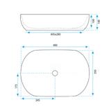 Vasque à poser Rea LISA L.BLUE SHINY