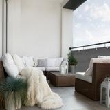 OSŁONA BALKONOWA SZARA 0,9x5M PE