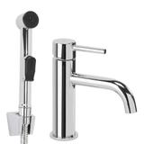 Washbasin faucet with bidetta Rea Lungo Chrome