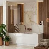 Badewanneaufsatz Rea Elegant Brush Copper 80