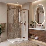 Shower enclosure Rea Bruno 100x80 Brush Copper