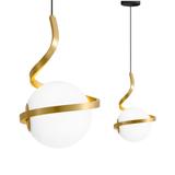 GLASKUGEL SPIRALFÖRMIGE PENDELLEUCHTE APP1733-1CP GOLD