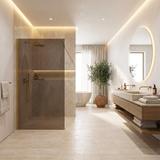 Duschwand Rea Flexi Brown / Gold 110