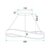 LAMPA SUFITOWA WISZĄCA SWE065-CP 40cm ZŁOTA SZCZOTKOWANA