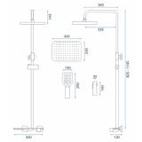 Zestaw PRYSZNICOWY REA HELIX Czarny