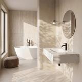 Wall-hung washbasin REA Aresa Belt White 70