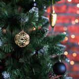 BOMBKI CHOINKOWE CZARNE 100SZT KL-21X04