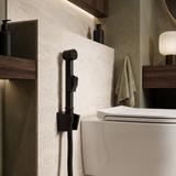 Washbasin faucet with bidetta Rea Lungo Black
