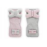 Mata do wózka dwustronna 4w1 Pink/Grey ZigZag