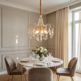 Lampa Wisząca z Kryształami SWE081-CP 60cm Złota