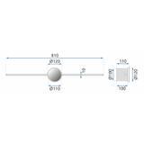 АПЛИК ЗА БАНЯ LED 80CM APP850-1W ROUND BLACK