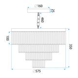 Kristall-Hängelampe für die Decke APP1533-6CP4 Gold