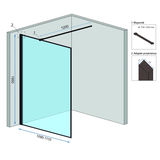 Shower screen  Rea Bler 110 + hanger Evo