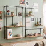 Zestaw 4 półek ściennych LOFT Metalowe Industrial 391883
