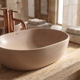 Ensemble WC Suspendu Focus + Lavabo à Poser Rea Focus Taupe
