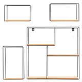 Zestaw 4 półek ściennych LOFT Metalowe Industrial CFZL-TSF011