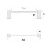 Bathroom hanger 9703 Prism Brush Gold