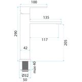 Kupaonska miješalica Rea Arcos Brush Nickel