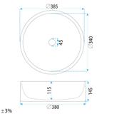 Νιπτήρας  Rea Alice (σύνθετη πέτρα) Φινίρισμα Ματ,  38.5 εκ
