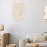 DEKORACJA ŚCIENNA BOHO MAKRAMA ECRU 322149