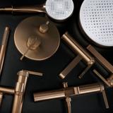 Bateria umywalkowa Rea Grace Miedź Szczotkowana Wysoka