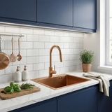 Évier en acier Leo 40 BRUSH COPPER