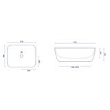 Umywalka nablatowa Rea Freja Travertine Matt