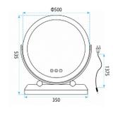 Lustro LED MAKE-UP L.Gold 50 cm