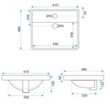 Умивальник врізний Rea ALISHA