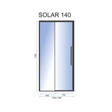 Shower doors SOLAR BLACK MAT 140
