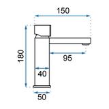 Waschbeckenarmatur REA ICON Black Low